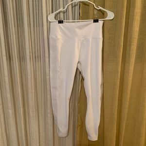 White fabletics leggings